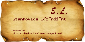 Stankovics Lóránt névjegykártya