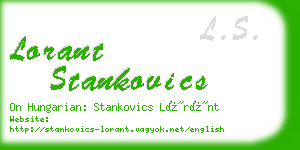 lorant stankovics business card